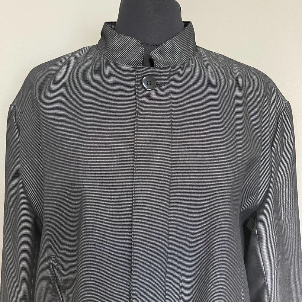 FLORENZI Collection Vintage 80s 90s Black Gray Blazer Jacket Size XL - Picture 2 of 13